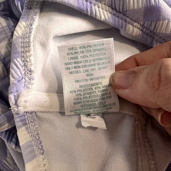 Kona Sol Purple Plaid One-Piece Bathing Suit Small - Picture 6 of 10